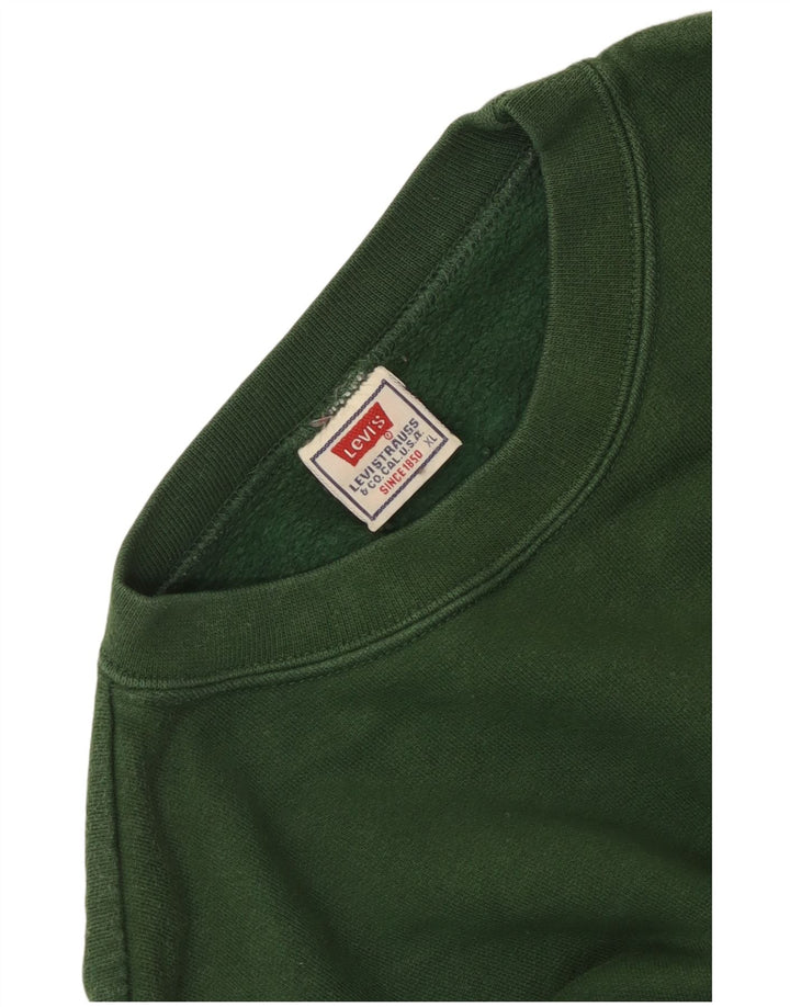 Levi's Herren-Sweatshirt-Pullover XL aus grüner Baumwolle