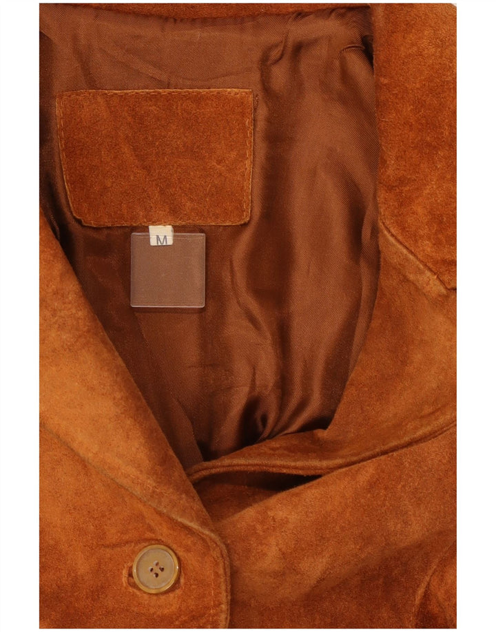 Vintage Damen Wildlederjacke UK 14 Mittelbraun