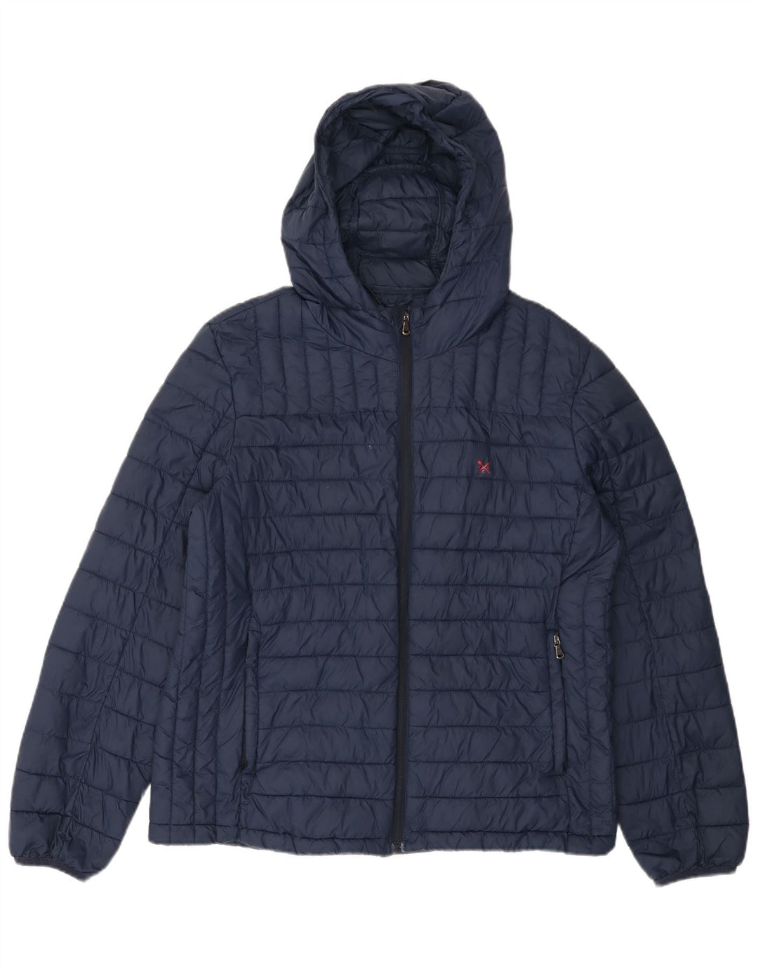 J. CREW Herren-Jacke mit Kapuze, gepolstert, Größe 40, Marineblau, Nylon
