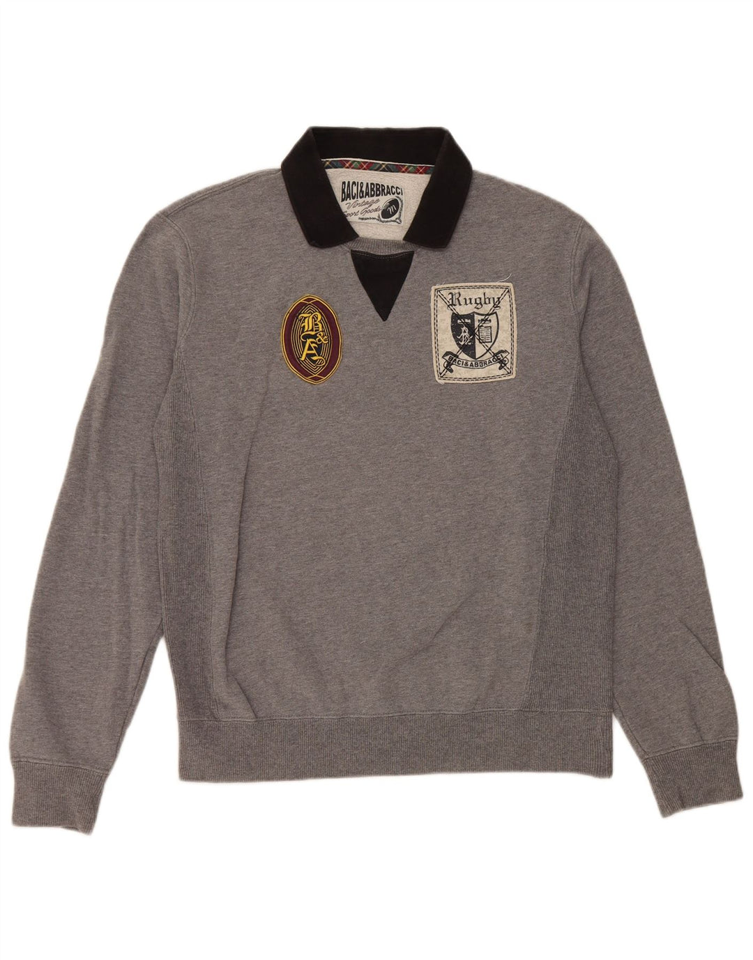 BACI & ABBRACCI Herren-Sweatshirt mit Grafik, Mittelgrau, Farbblock