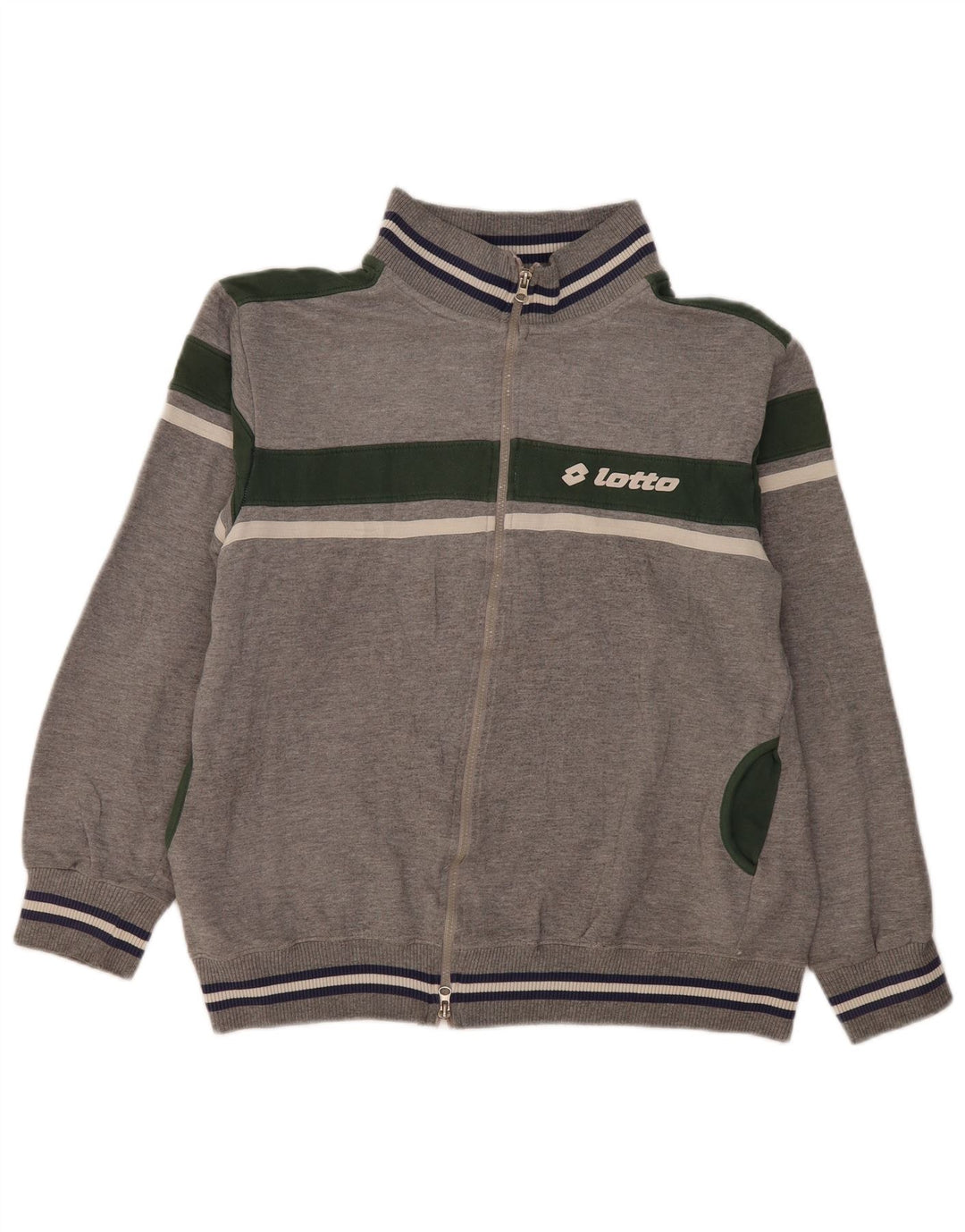Lotto Herren-Trainingsanzug-Oberteil, Jacke, XL, Grau, Colourblock-Baumwolle