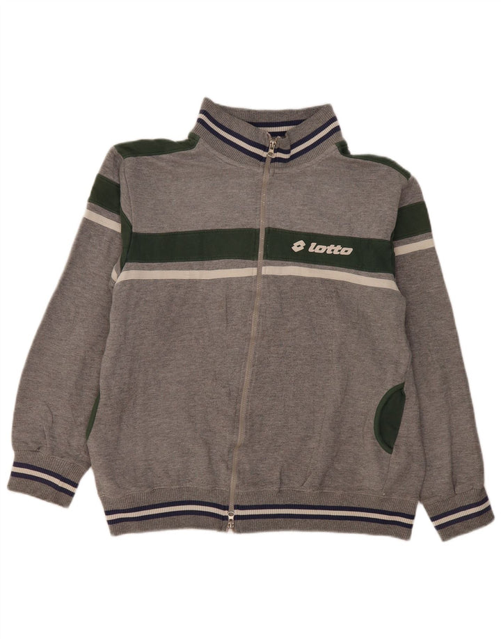 Lotto Herren-Trainingsanzug-Oberteil, Jacke, XL, Grau, Colourblock-Baumwolle
