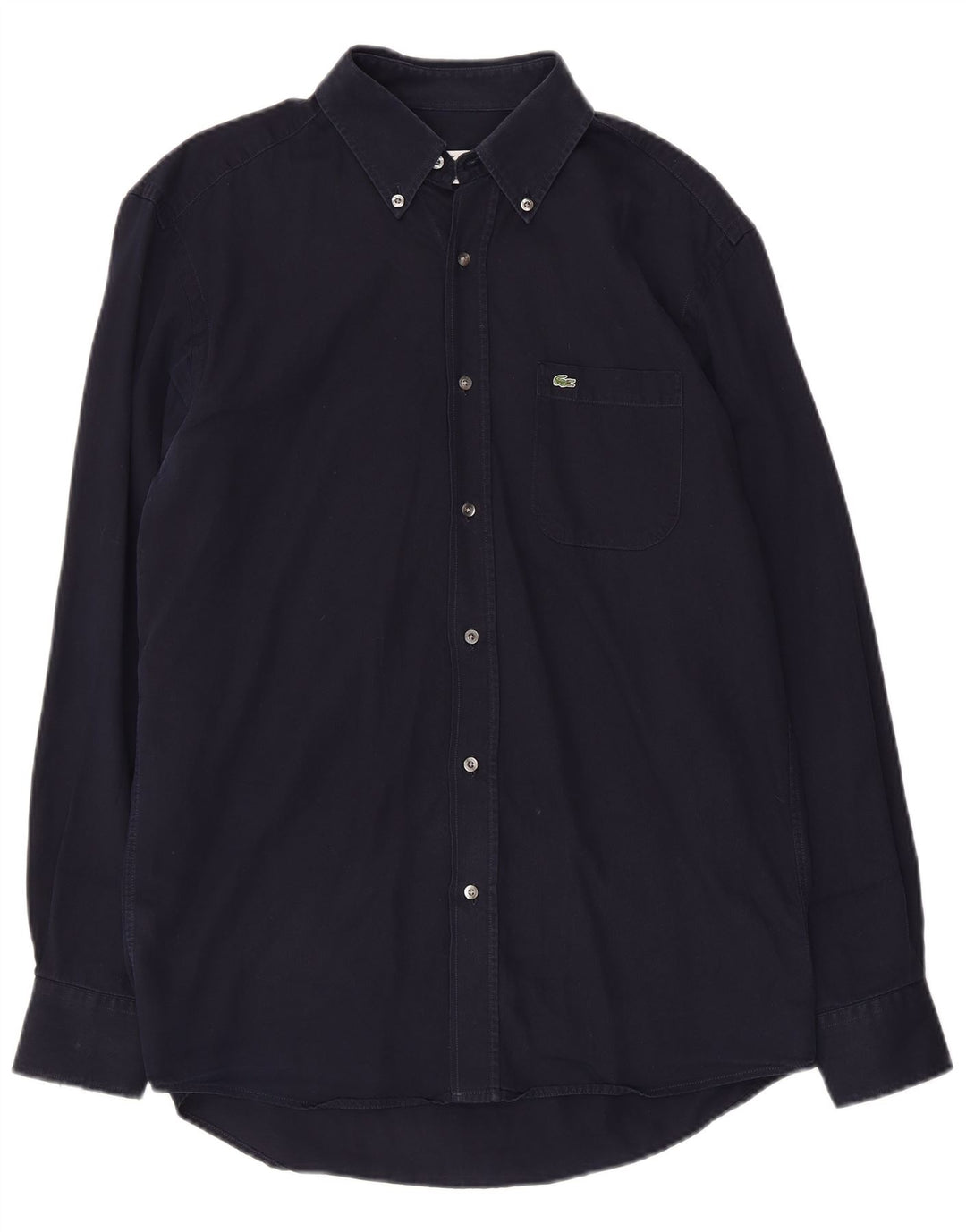 LACOSTE Herren-Hemd mit normaler Passform, Größe 40, mittelmarineblaue Baumwolle