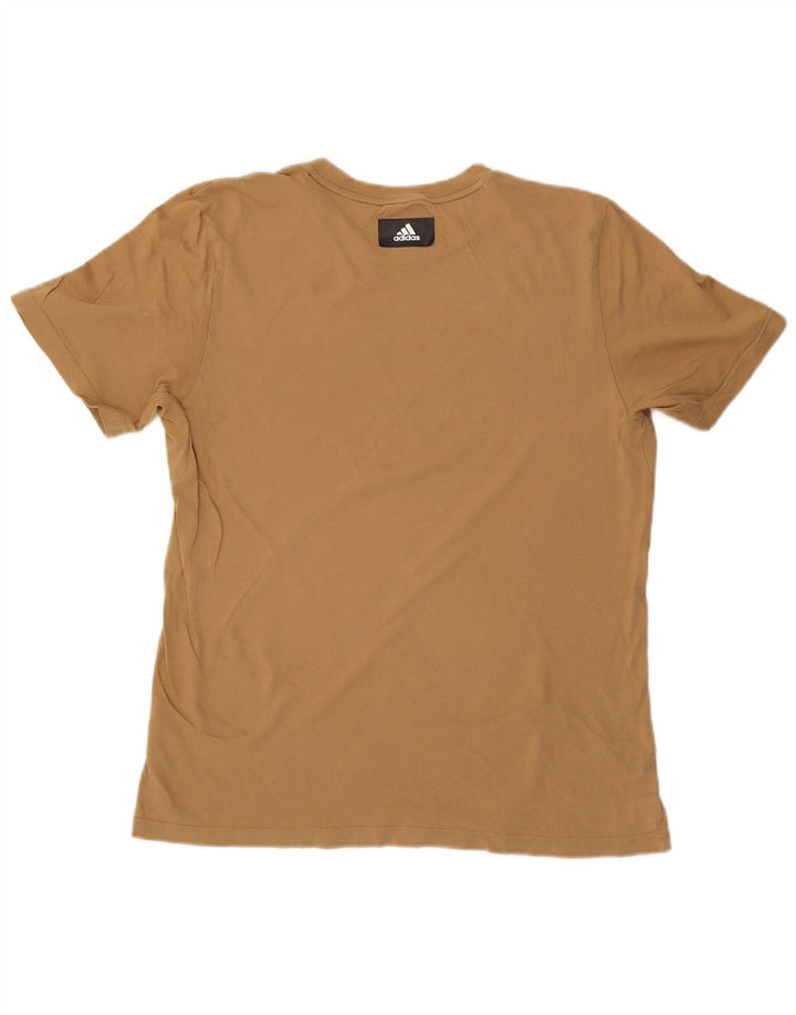 Adidas Herren Grafik-T-Shirt aus mittelbeiger Baumwolle