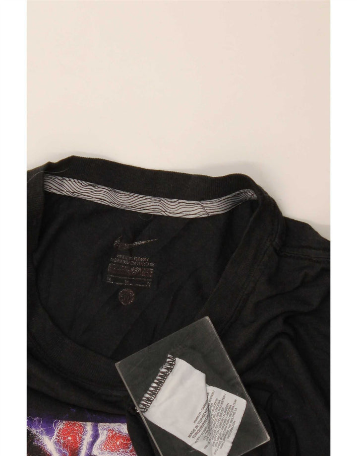 Nike Herren-T-Shirt mit Grafik, mittelgroß, schwarzes Polyester