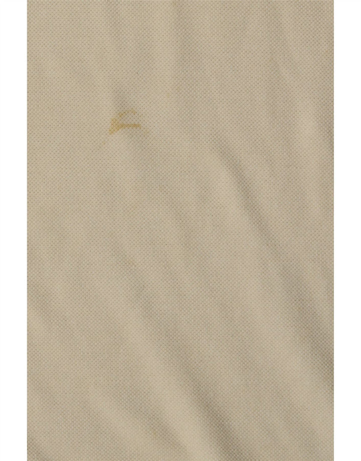 Fred Perry Herren-Poloshirt, groß, cremefarbene Baumwolle