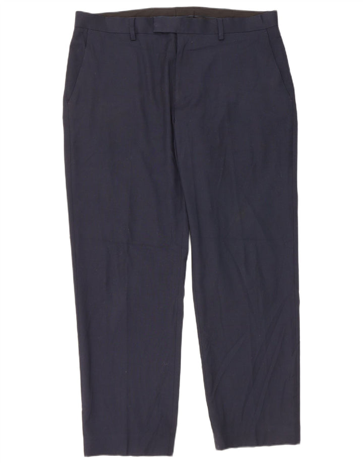 Marks & Spencer Damen-Anzughose in normaler Passform, W36 L29, Marineblau