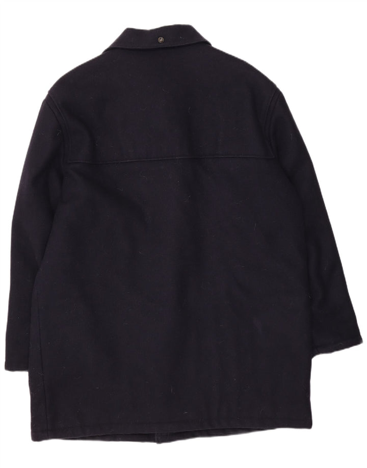 North Pole Herren Dufflecoat UK 42 XL Marineblaue Wolle