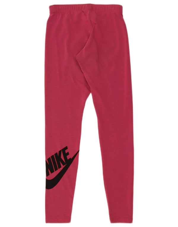 Nike Womens Graphic Leggings UK 8 Small Rosa Baumwolle