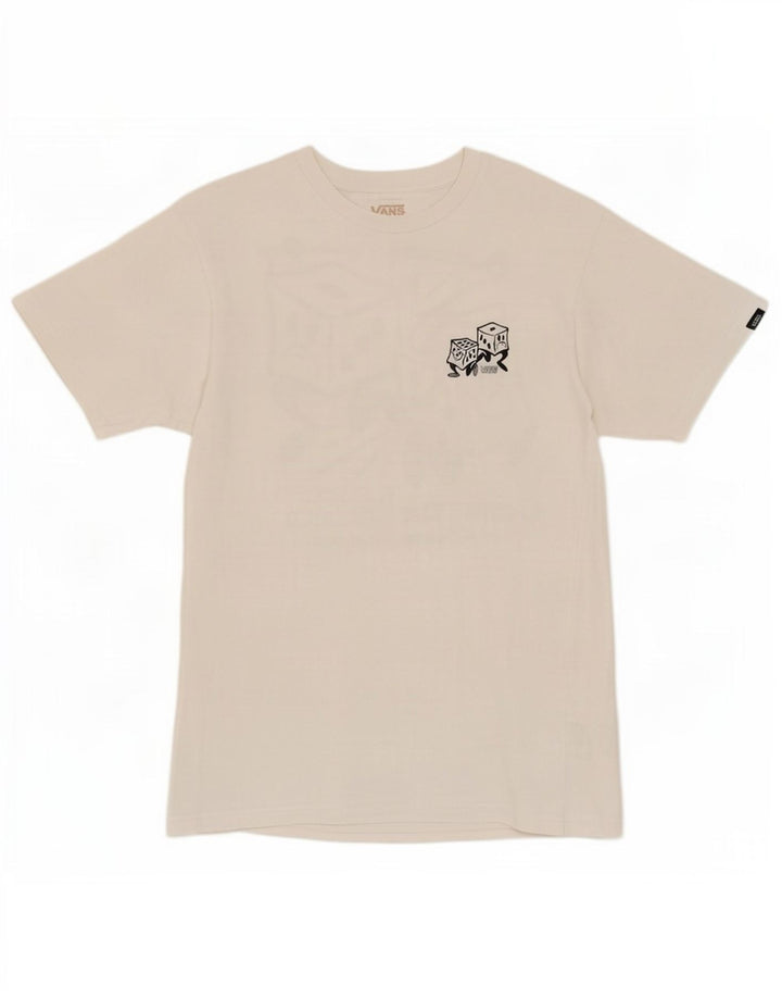 Vans Herren-T-Shirt mit klassischer Passform, Grafik, Größe S, weiße Baumwolle