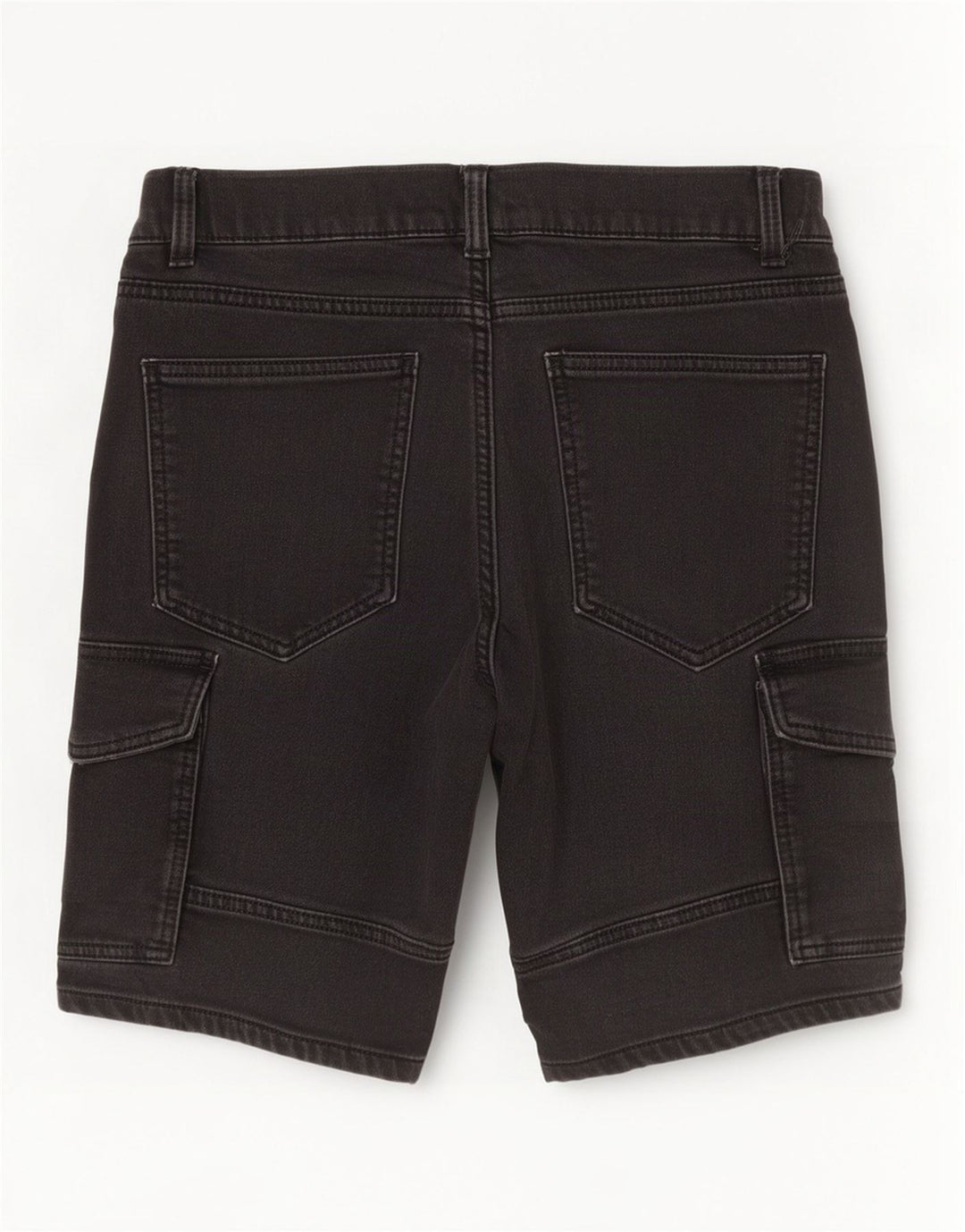 Zara Herren Cargo Denim Shorts EU 42 Large W32 Graue Baumwolle
