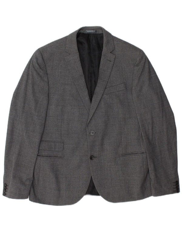 Daniele Alessandrini Herren 2-Knopf-Blazerjacke IT 52 XL Grauer Hahnentritt