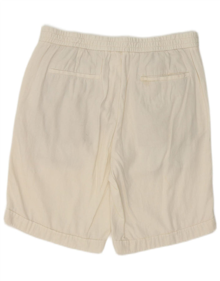 Zara Herren Chino-Shorts, Größe L, W32, weiße Baumwolle