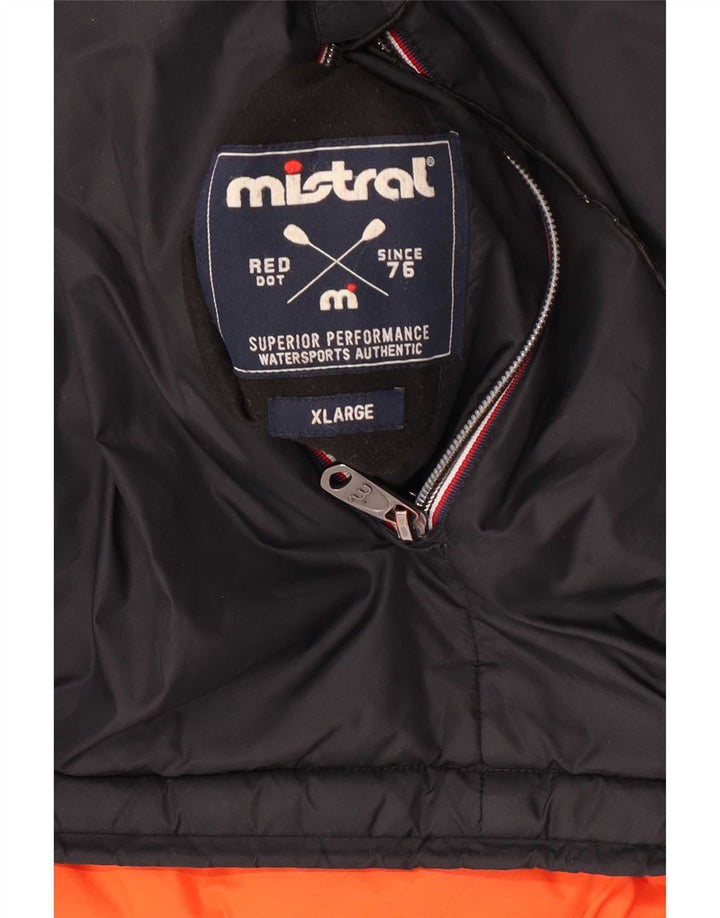 Mistral Herren-Windjacke mit Kapuze, wendbar, Größe 42, XL, Schwarz, Polyamid