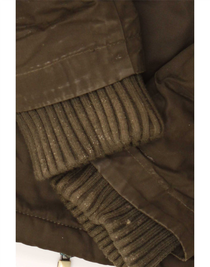 Superdry Damen-Windbreakerjacke mit Kapuze, UK 18, XL, Khaki, Polyester