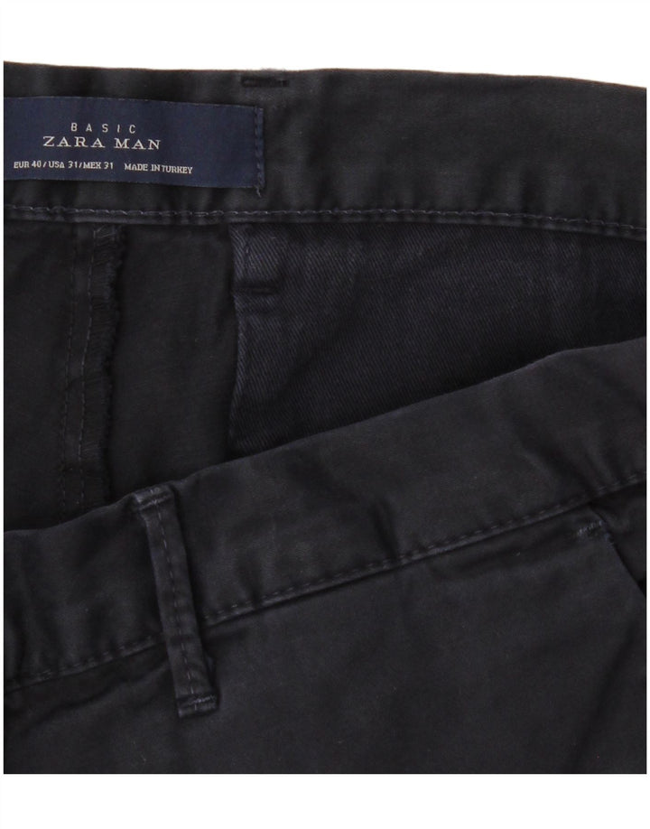 ZARA Slim Chino-Hose für Herren, EU 40, M, B31, L32, Marineblau