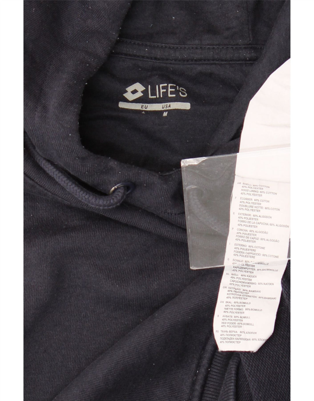 Lotto Herren-Kapuzenpullover aus mittelblauer, marineblauer Baumwolle