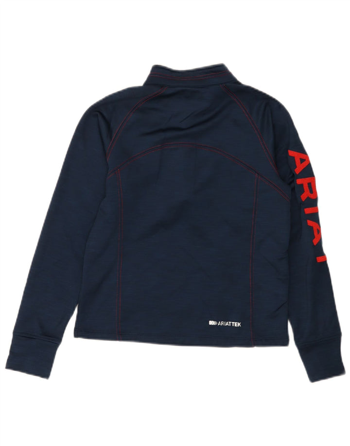 ARIAT Jungen-Trainingsanzug-Oberteil mit grafischem Pullover, 9–10 Jahre, mittleres Marineblau