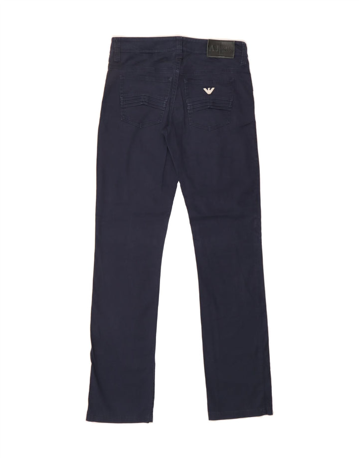 ARMANI Womens Slim Casual Trousers W26 L31 Navy Blue Vintage Armani and Second-Hand Armani from Messina Hembry 