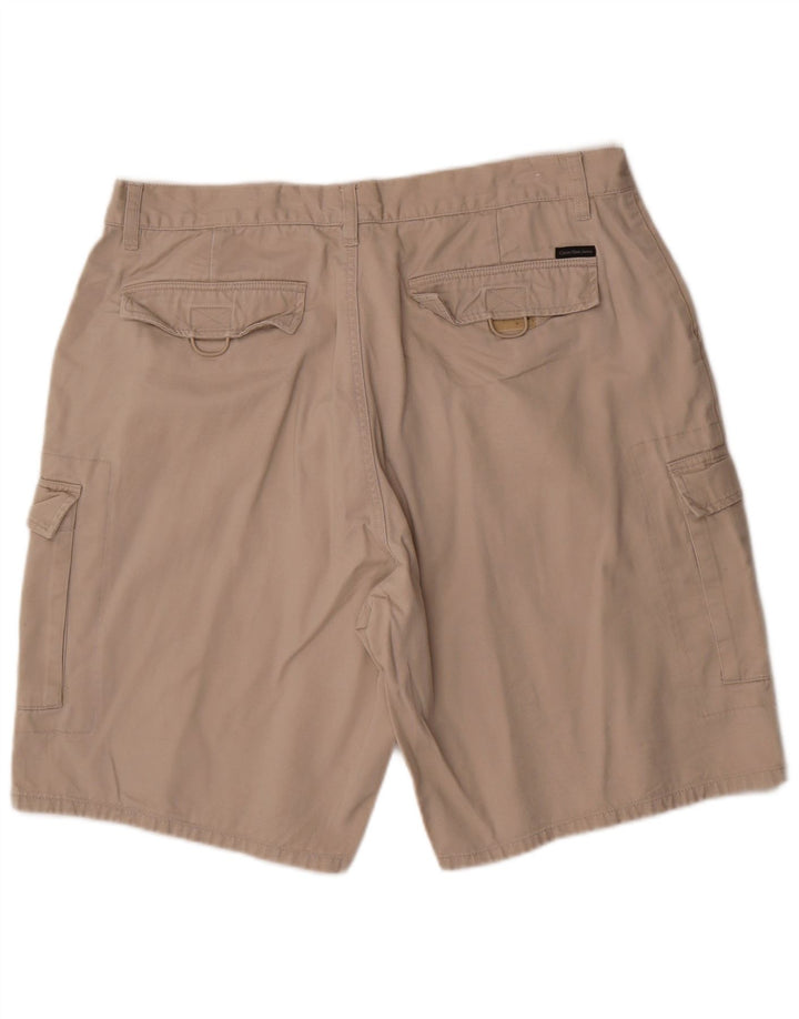 Calvin Klein Herren Cargoshorts W38 XL Beige Baumwolle