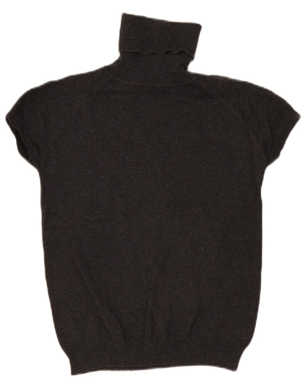 Kurzärmliger Rollkragenpullover für Damen von Zara, Gr. 12, Mittelgrau meliert