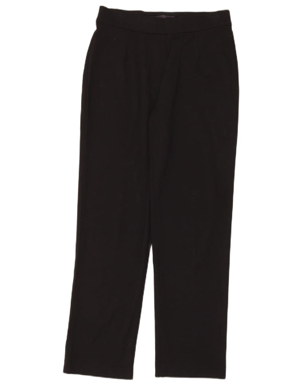 Marks & Spencer Damen Gerade Freizeithose UK 12 Medium W30 L30 Schwarz