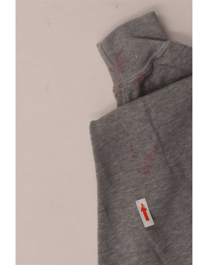 Marks & Spencer Herren-Sweatshirt-Pullover aus mittelgrauer Baumwolle