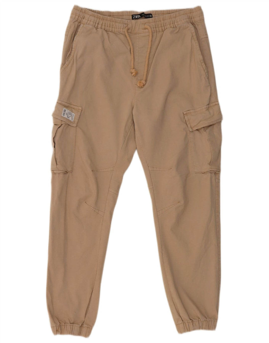 Zara Herren-Jogginghose, Cargohose, Größe M, W31, L27, Grau, Baumwolle