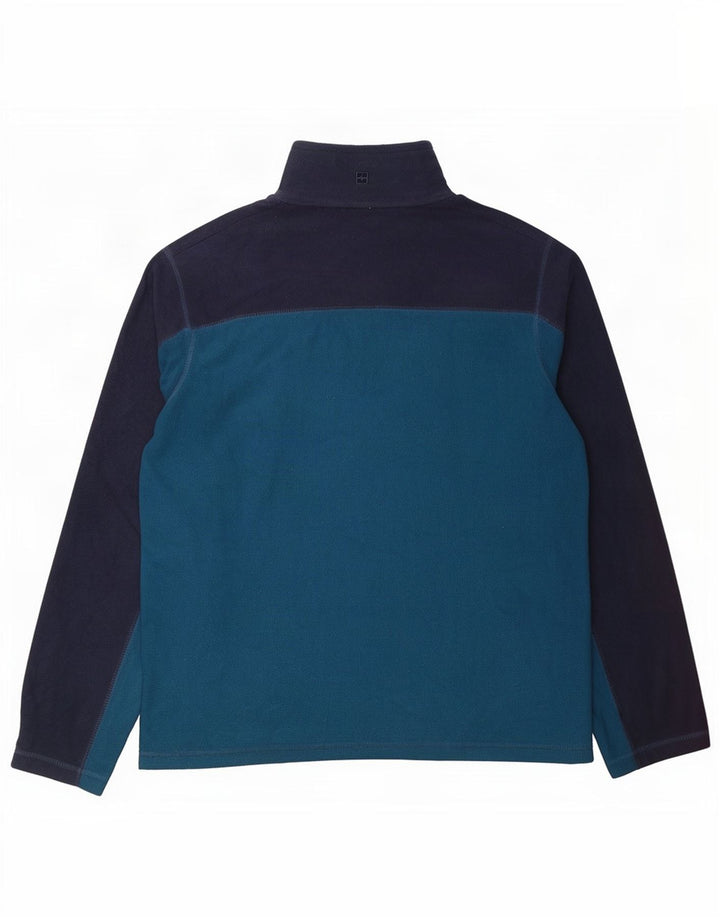 Mountain Warehouse Herren-Fleecepullover mit Reißverschluss am Kragen, Größe S, Marineblau, Farbblock