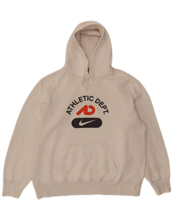 Nike Herren Graphic Hoodie Pullover 2XL Weiße Baumwolle