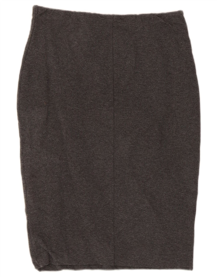 Zara Damen Bleistiftrock Medium W28 Graue Baumwolle