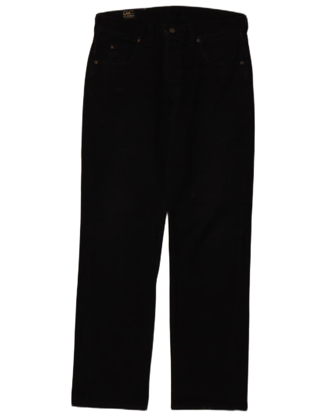LEE Herren Seattle Straight Jeans W34 L33 Schwarze Baumwolle