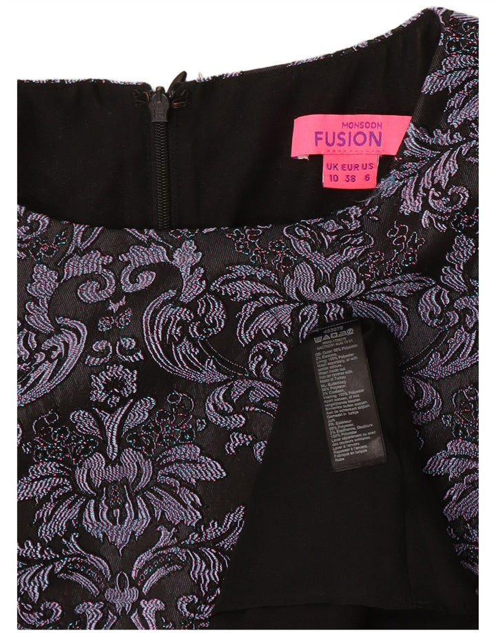 Monsoon Damen-A-Linien-Kleid, Größe S, Grau, Paisleymuster, Polyester
