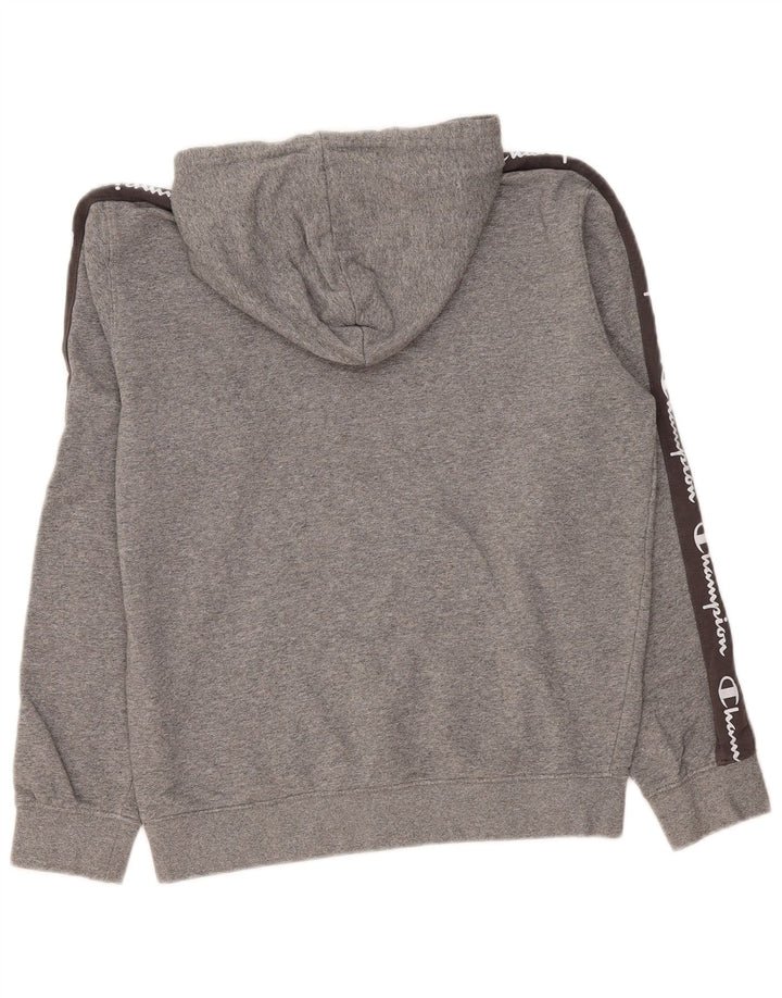 Champion Herren-Kapuzenpullover mit Grafik, mittelgrau, Colourblock-Baumwolle
