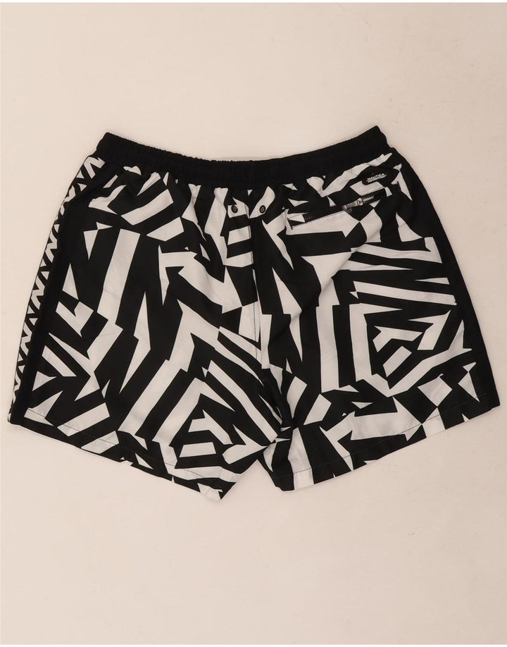 Nautica Herren-Badeshorts, groß, schwarz, geometrisch, Polyester