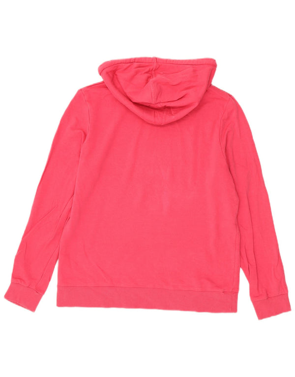 Marks & Spencer Womens Hoodie Jumper UK 12 Medium  Pink Cotton