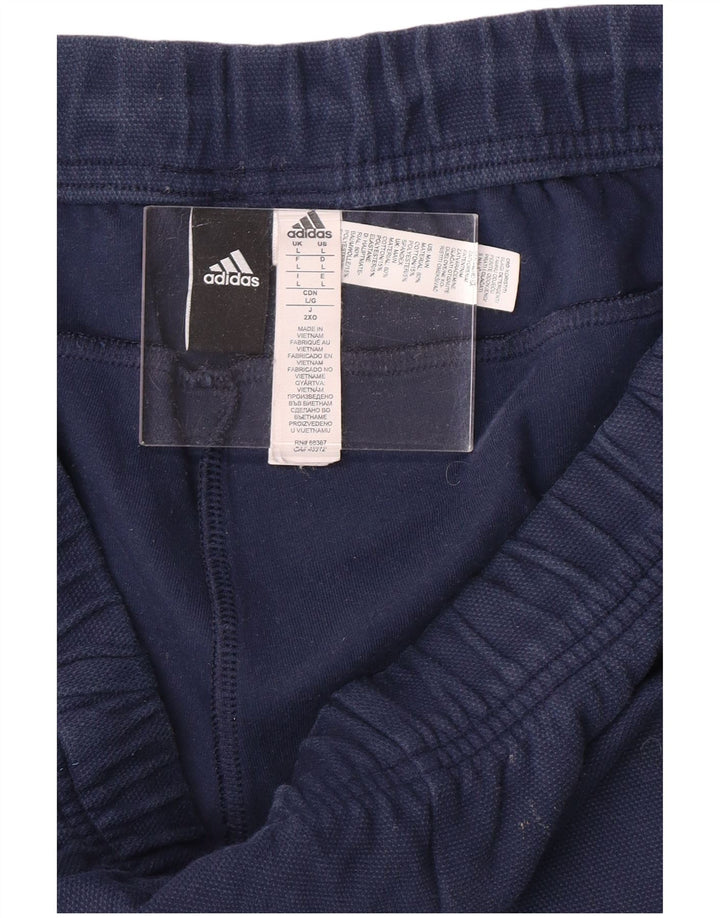 ADIDAS Herren-Trainingshose, Jogginghose, groß, marineblau, Baumwolle