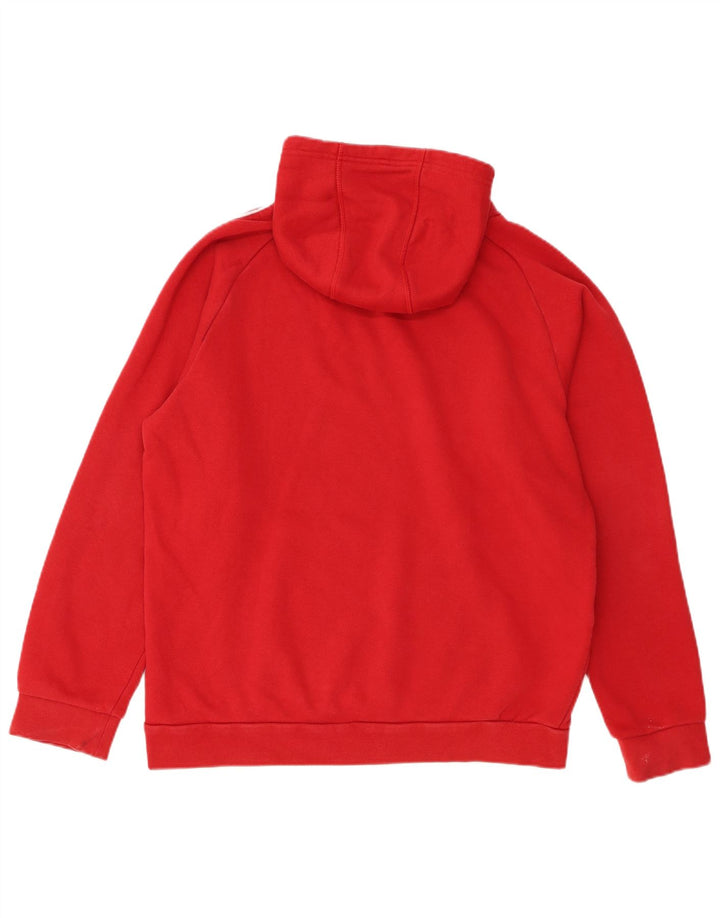 Adidas Herren Kapuzenpullover, groß, aus roter Baumwolle