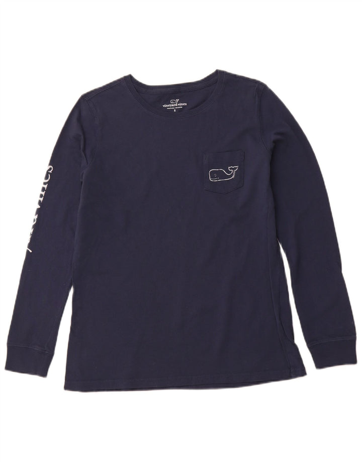 VINEYARD VINES Herren-Grafikoberteil, langärmelig, klein, marineblau, Baumwolle