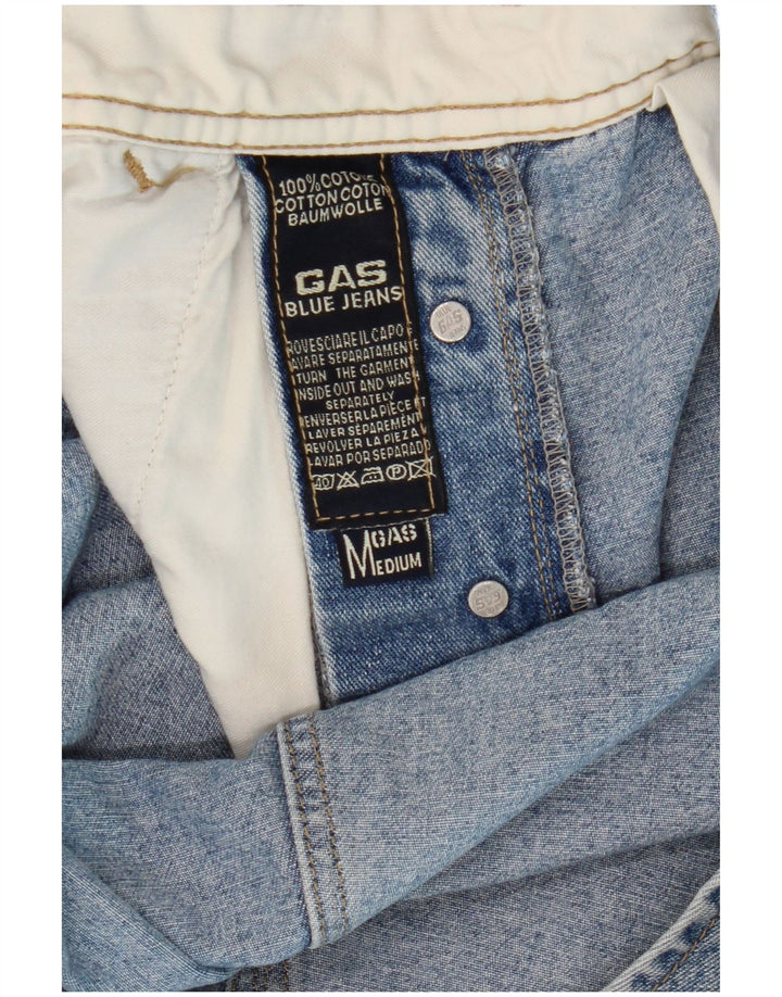 Gas Herren-Cargo-Latzhose, mittelgroß, W34, L31, blaue Baumwolle