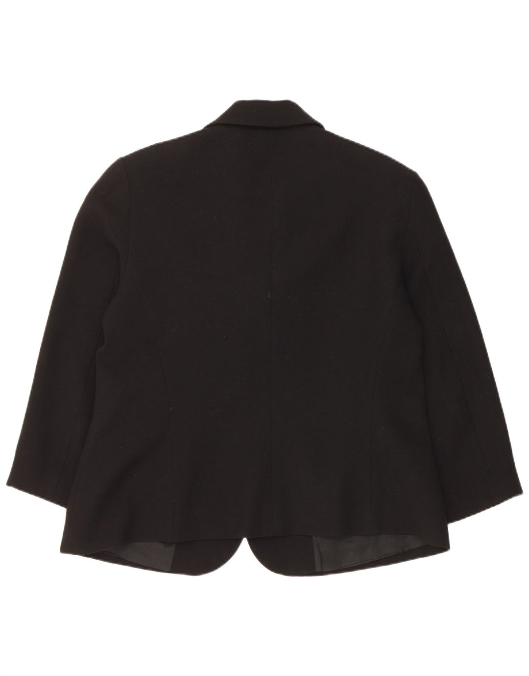 Luisa Spagnoli Damen 3-Knopf-Blazerjacke UK 14 Mittelschwarze Wolle