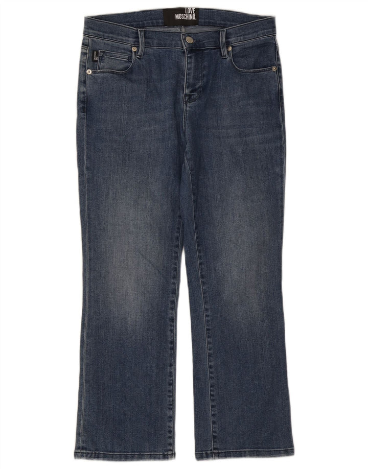 MOSCHINO Kurz geschnittene Damenjeans W28 L25 Blaue Baumwolle