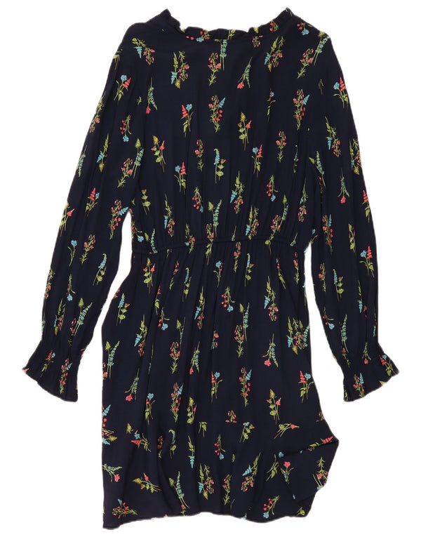 Marks & Spencer Langärmliges A-Linien-Kleid für Damen, Gr. 10, Marineblau