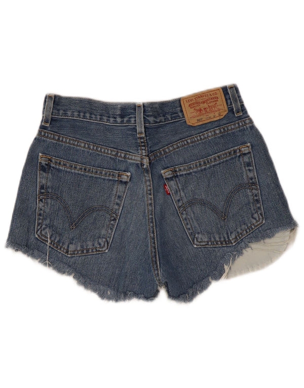 LEVI'S Mädchen 569 Loose Fit Distressed Denim Shorts 13–14 Jahre W27 Blau