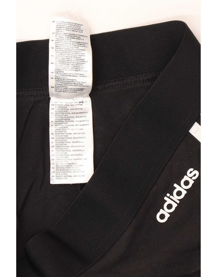 Adidas Damen Leggings UK 12/14 Mittelschwarze Baumwolle