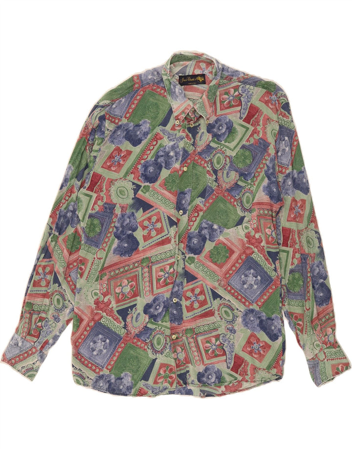 VINTAGE Mens Shirt Large Multicoloured Floral Vintage Vintage and Second-Hand Vintage from Messina Hembry 