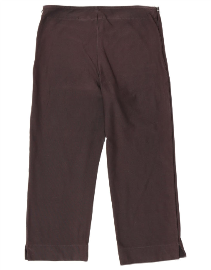 NIKE Womens Dri Fit Capri Trainingshose UK 12/14 Large Grau Baumwolle