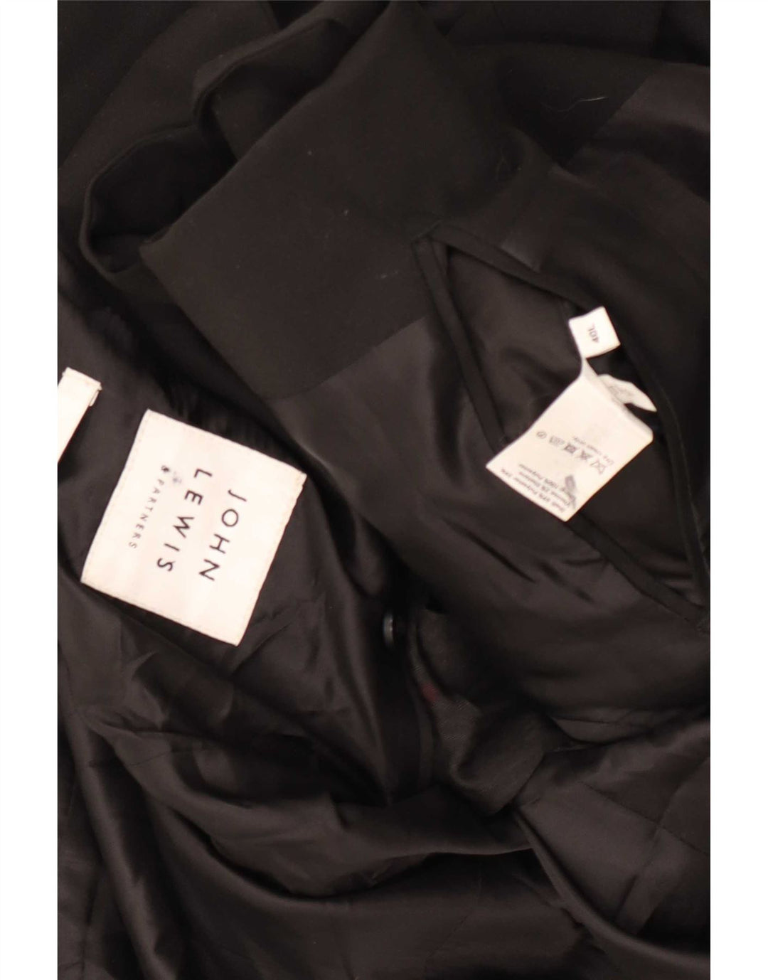 John Lewis Herren-Blazer mit 2 Knöpfen, UK 40, Größe L, Schwarz, Polyester