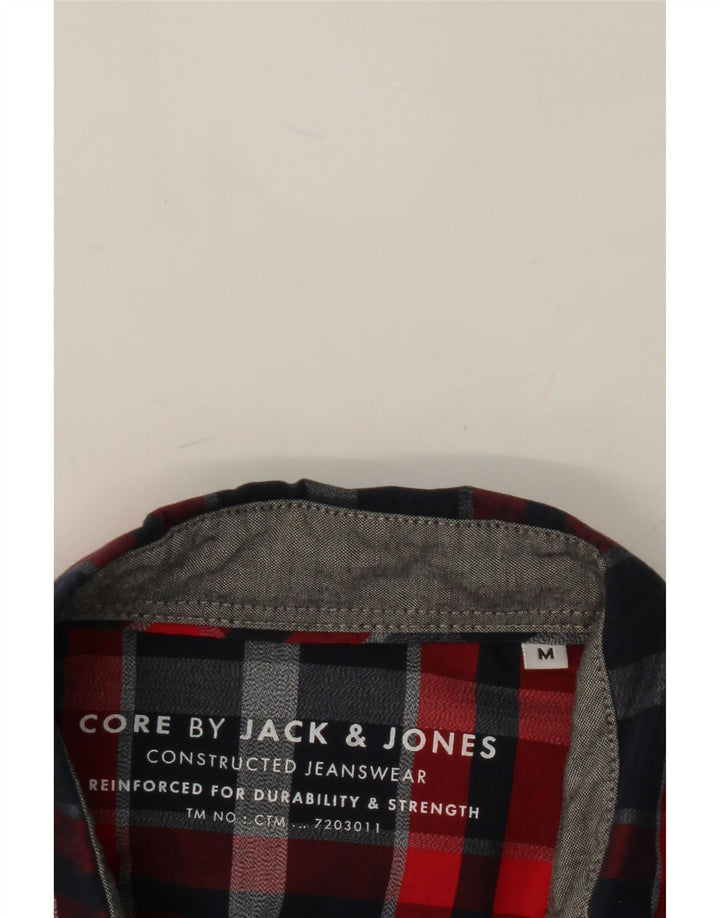 JACK & JONES Mens Shirt Medium Red Check Cotton Vintage Jack & Jones and Second-Hand Jack & Jones from Messina Hembry 