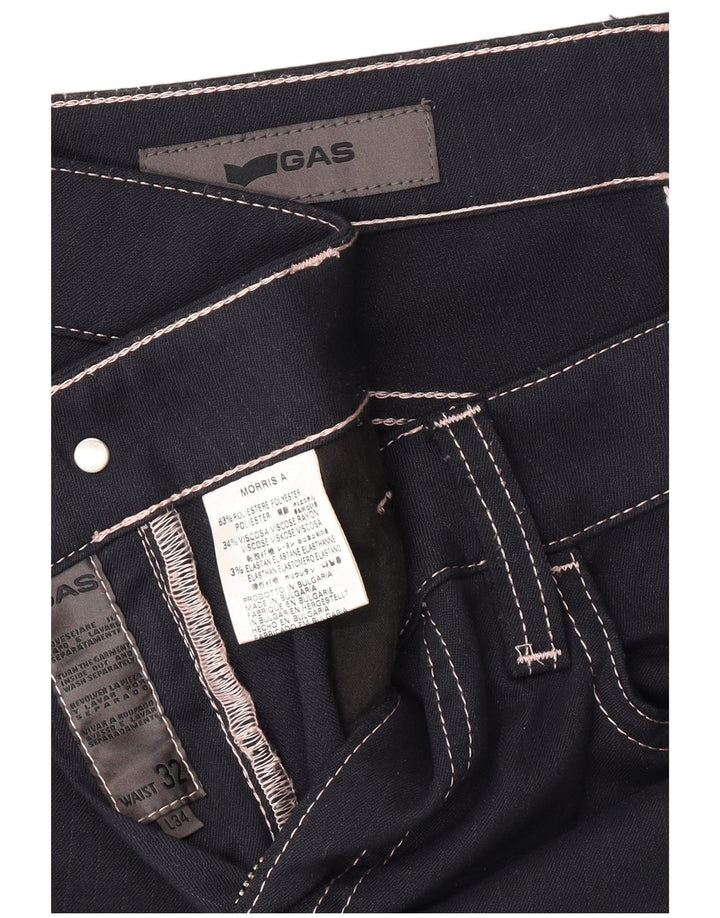 GAS Gerade Damen-Freizeithose W32 L26 Marineblaues Polyester